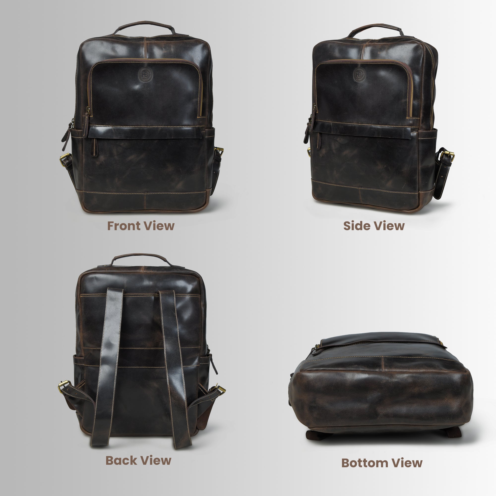 Alpine Vintage Leather Laptop Backpack